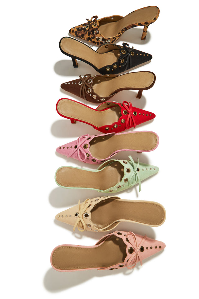 Load image into Gallery viewer, Jasmyn Mid Heel Mule Pumps - Light Pink
