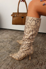 Load image into Gallery viewer, Jaylin Mid Heel Boots - Snake

