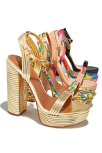 Load image into Gallery viewer, Jazzlyn Platform Block Heels - Rainbow
