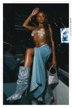 Load image into Gallery viewer, You Fancy Embellished Denim Boots - Denim
