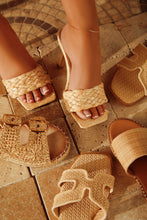 Load image into Gallery viewer, Kalea Open Square Toe Mule Heels - Natural
