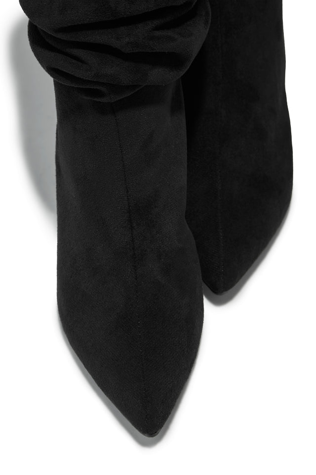 Load image into Gallery viewer, Karah Kitten Heel Boots - Black Suede
