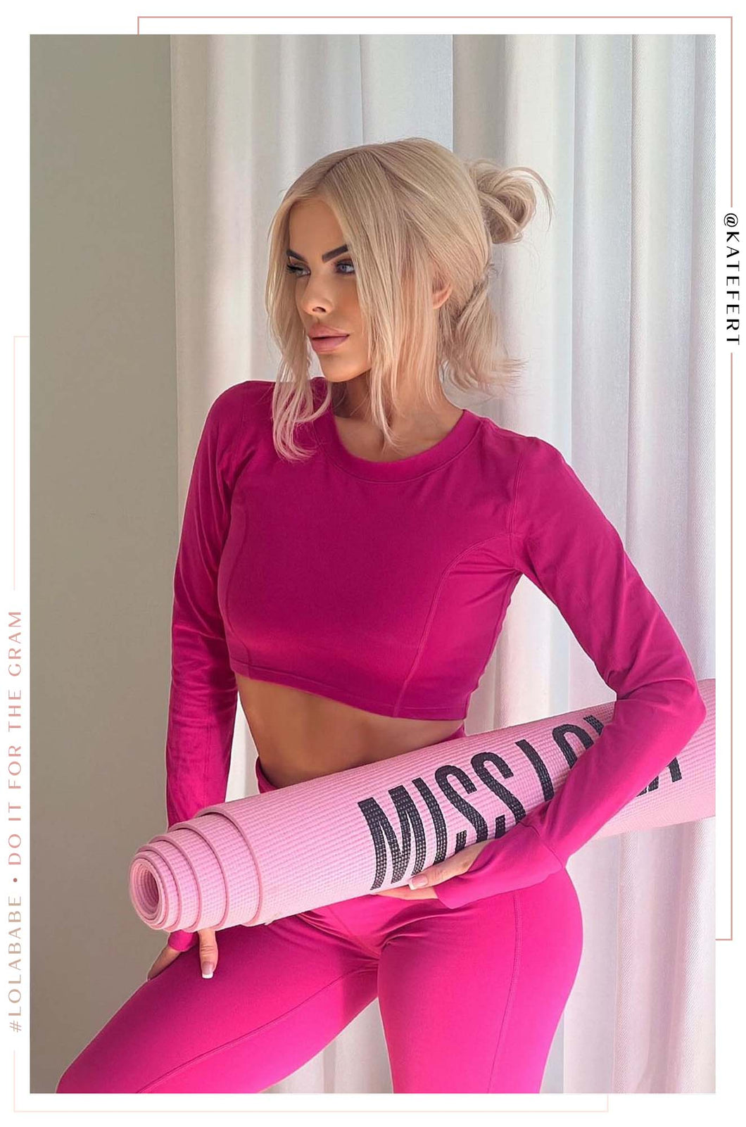 Feminine Energy Long Sleeve Tie Back Top - Pink