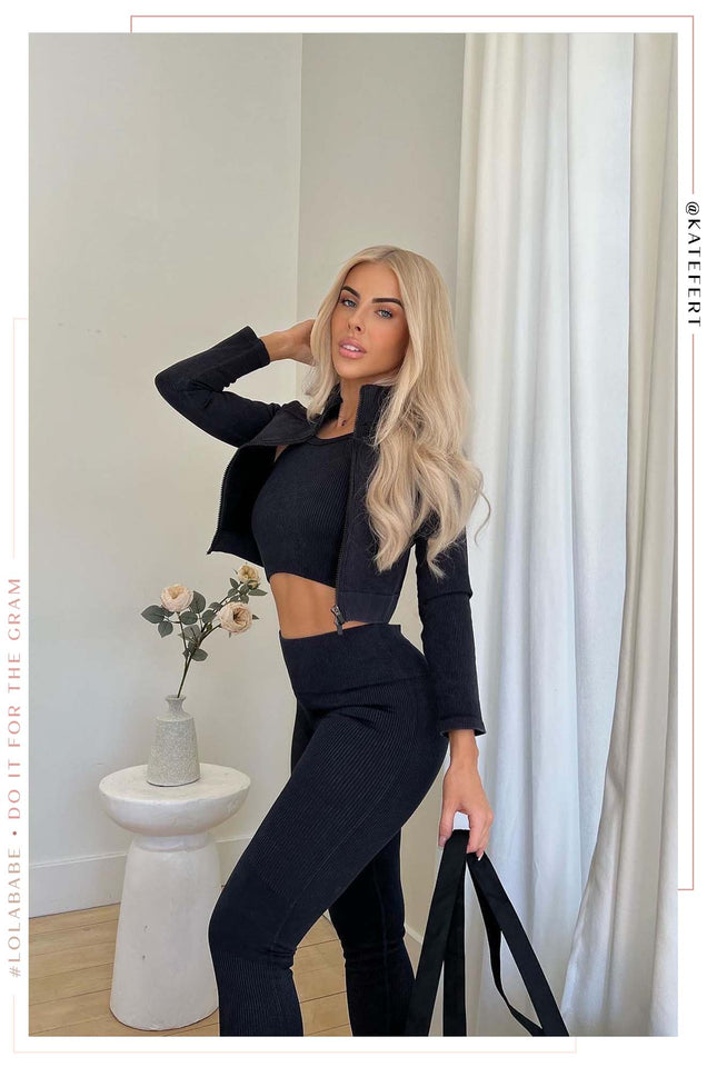 Load image into Gallery viewer, Match My Energy Active Crop Top - Black
