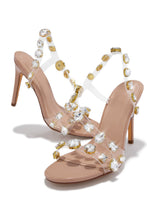 Load image into Gallery viewer, Kiah Embellished Slingback Heels - Nude
