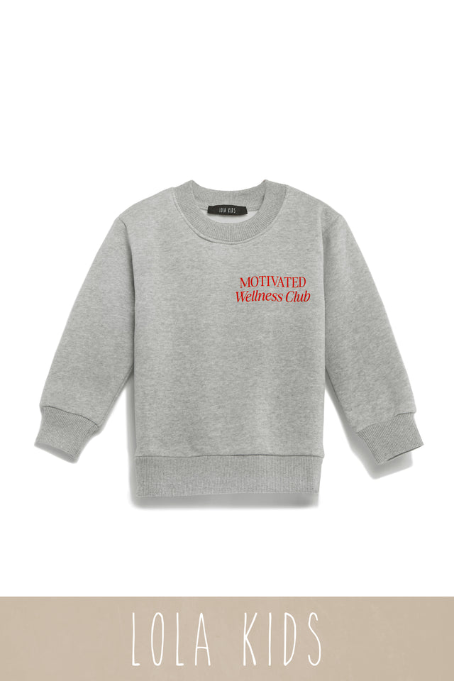 Load image into Gallery viewer, Kids Motivated Wellness Club Kids Exclusive Crewneck - Grey
