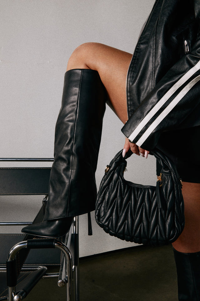 Load image into Gallery viewer, Mika PU Moto Jacket - Black
