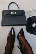 Load image into Gallery viewer, Nixie Structured Top Handle Mini Bag - Black
