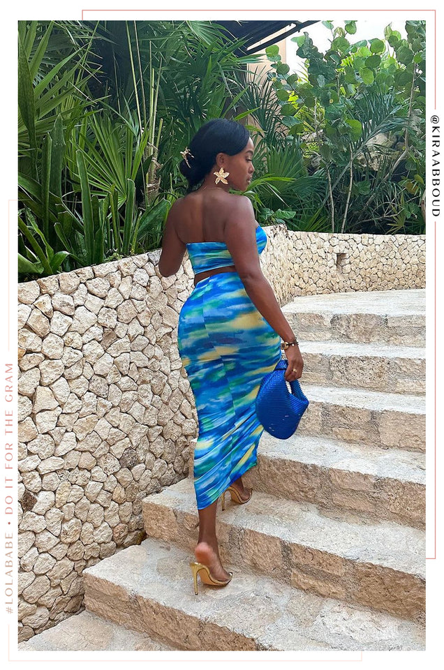 Load image into Gallery viewer, Strapless Top with Maxi Skirt
