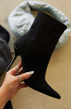 Load image into Gallery viewer, Last Night Pointed Toe High Heel Ankle Boots - Black
