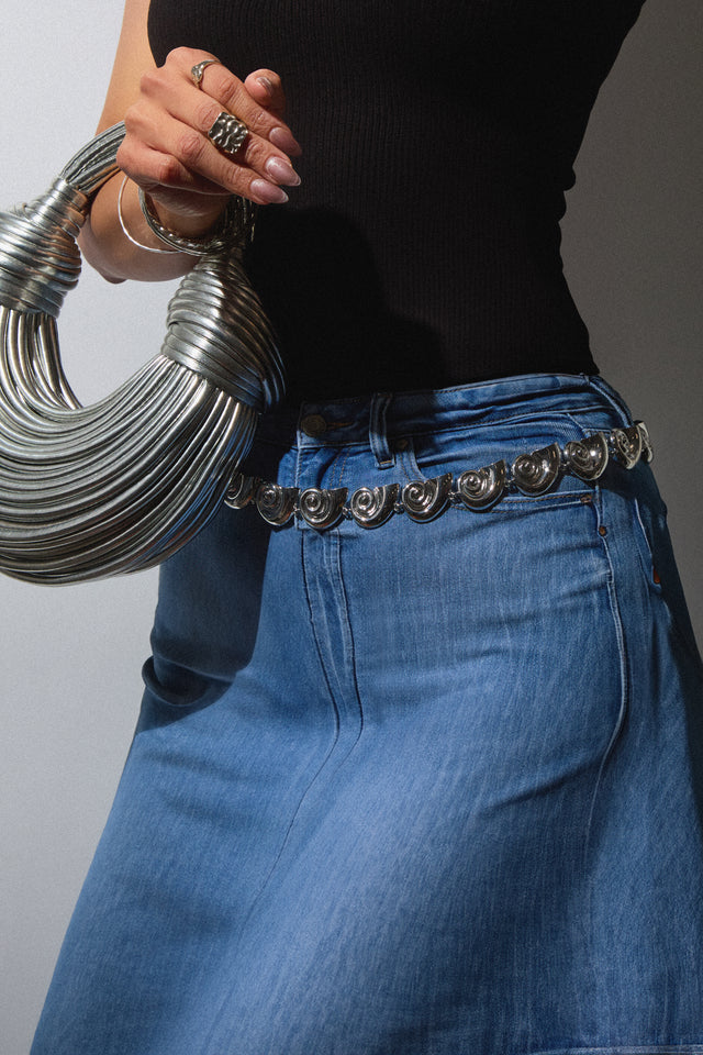 silver chain belts for dresses Leilani Sea Shell Chain Belt