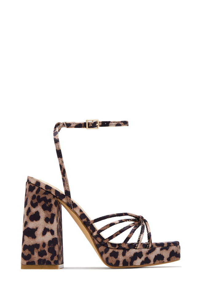 Lelia Platform Block Heels - Leopard