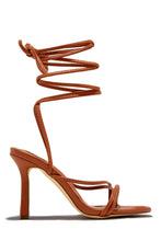Load image into Gallery viewer, Talia Lace Up Strappy Heels - Tan
