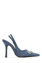 Load image into Gallery viewer, Denim Embellished Pumps
