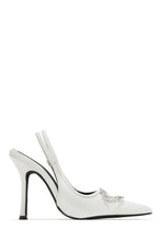 Load image into Gallery viewer, White Rhinestone Pumps
