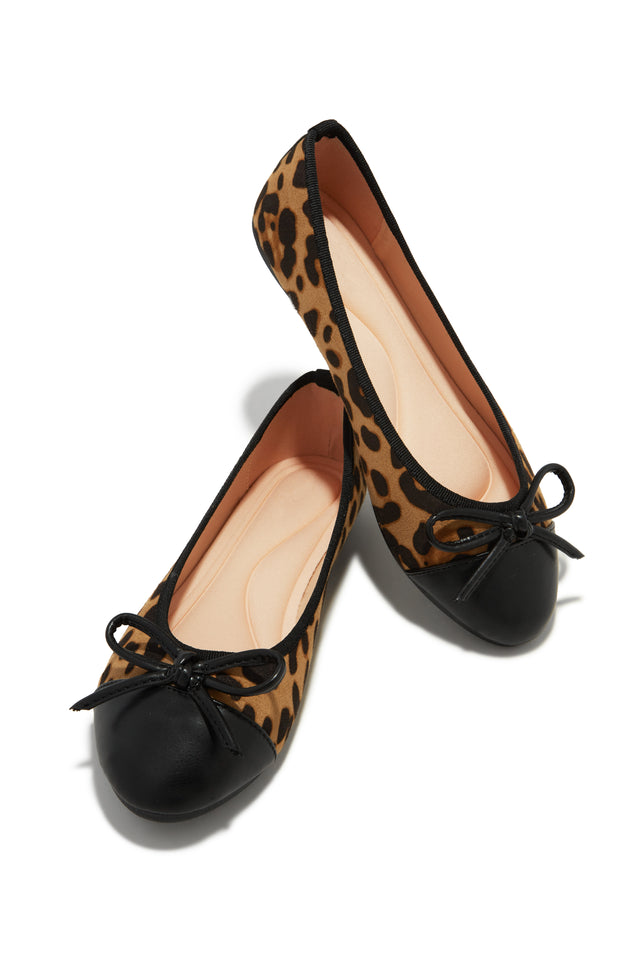 Miss Lola Boss Lady Leopard Ballet Flats MISS LOLA