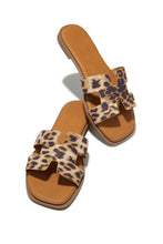Load image into Gallery viewer, Leopard Slip On Sandals with Lightly Padded Insole
