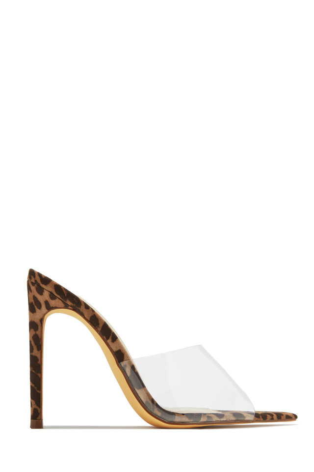 Clear leopard heels hotsell