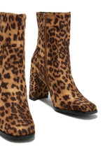 Load image into Gallery viewer, Harlow Block Heel Ankle Boot - Leopard
