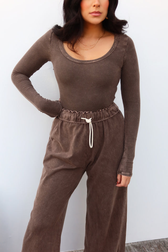 Load image into Gallery viewer, Levie Long Sleeve Bodysuit - Dark Nude
