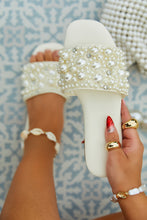Load image into Gallery viewer, Lexia Slip On Faux Pearl Sandals - Ivory
