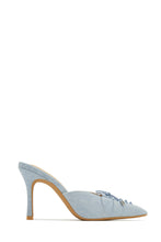 Load image into Gallery viewer, Nyla Pointed Toe Mule Heels - Light Denim
