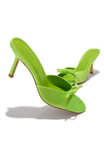 Load image into Gallery viewer, Camila Mid Heel Mules - Lime
