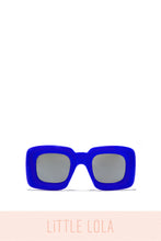 Load image into Gallery viewer, Blue Sunglasses With Gray UV Protection Lenses
