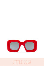 Load image into Gallery viewer, Red Over Sized Frame Kids Sunglasses
