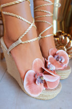 Load image into Gallery viewer, Maui Lace Up Platform Wedges - Natural
