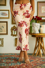 Load image into Gallery viewer, Cream and Floral Maxi Skirt
