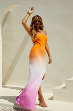 Load image into Gallery viewer, Orange White and Pink Maxi Dress
