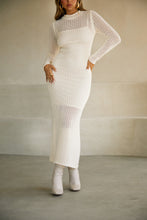 Load image into Gallery viewer, Long Sleeve Sweater Dress Styled with Boot

