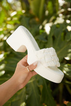 Load image into Gallery viewer, Women Holding White Chunky Heel Sandals
