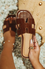 Load image into Gallery viewer, Miraya Slip On Sandals - Brown Croc
