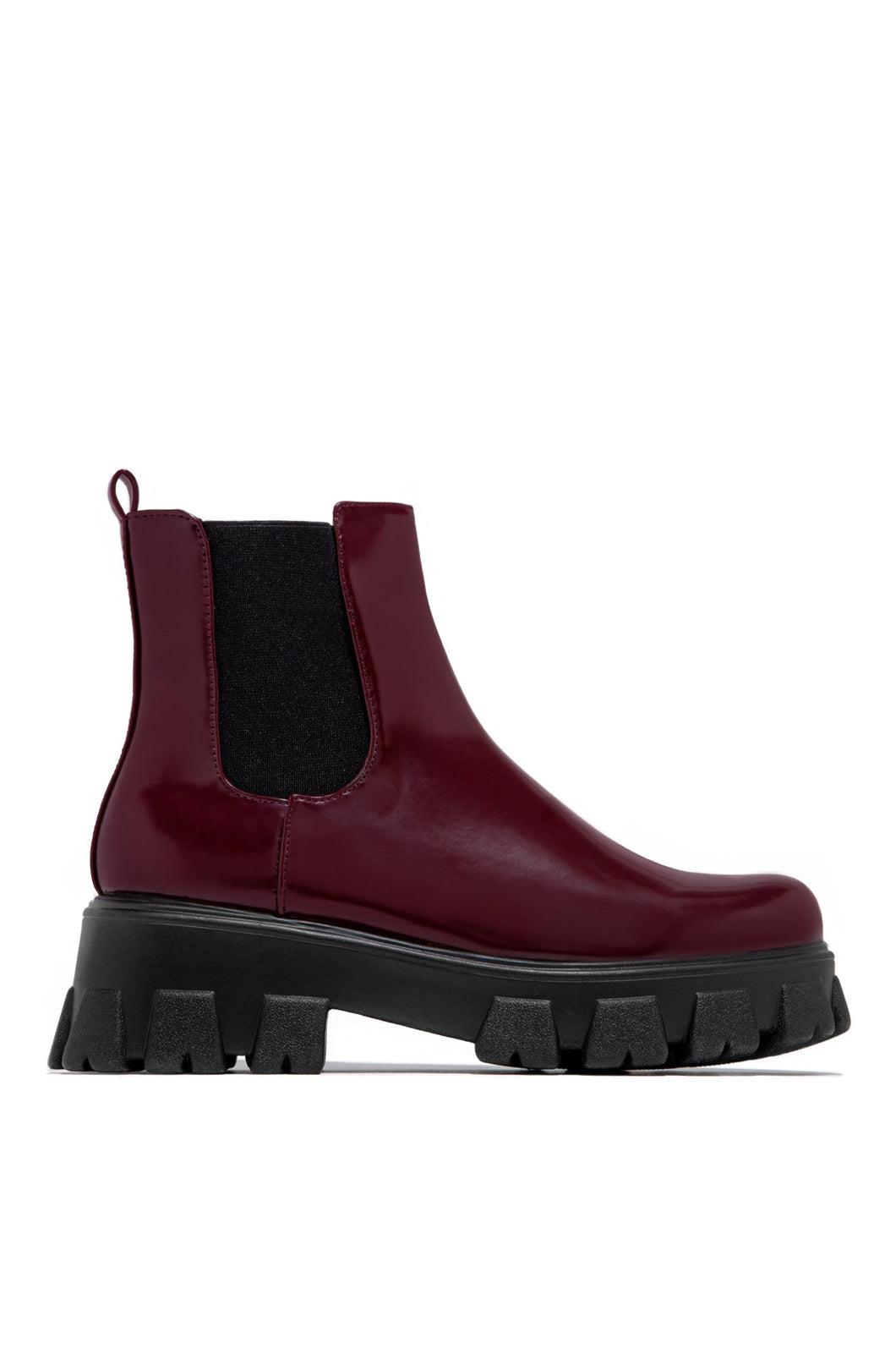Zuzanna Combat Boots Burgundy MISS LOLA