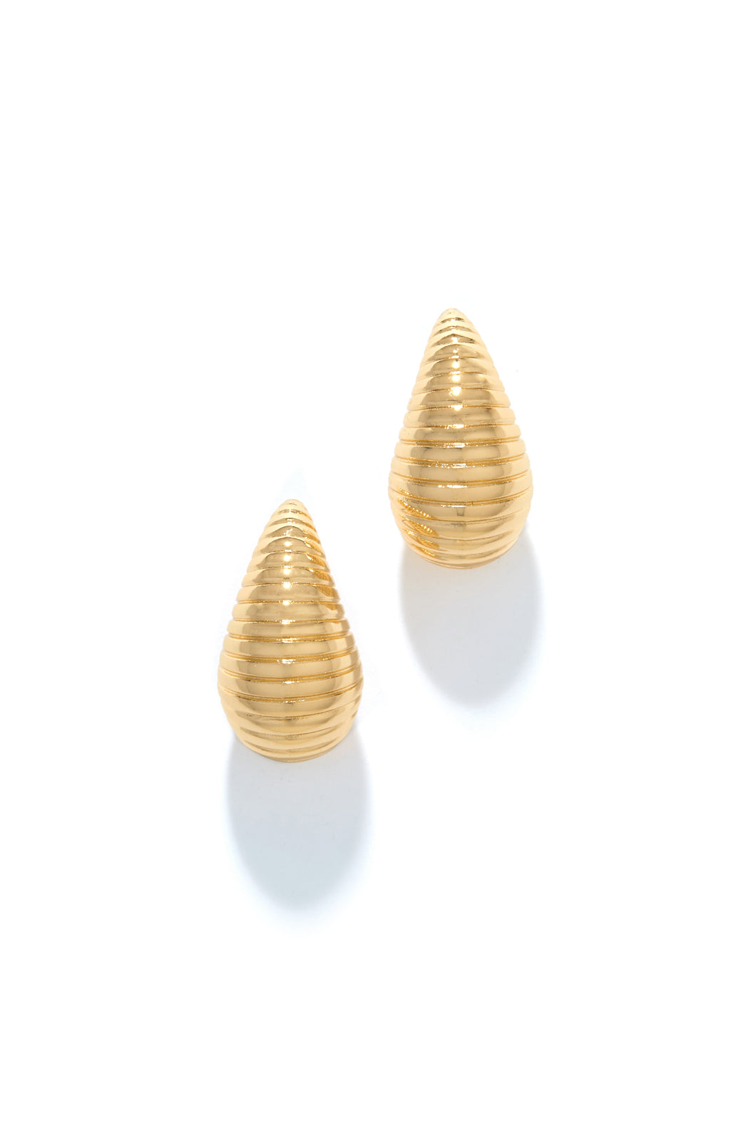 Chiara Textured Drop Earring - Gold