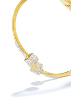 Load image into Gallery viewer, Amanda Stainless Steel CZ Bangle - Gold
