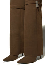 Load image into Gallery viewer, Kiana Over The Knee Heel Shark Boots - Brown
