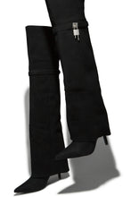 Load image into Gallery viewer, Kiana Over The Knee Heel Shark Boots - Black
