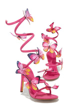 Load image into Gallery viewer, Butterfly Kisses Around The Ankle Coil Heels - Pink
