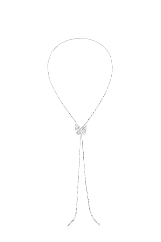 Load image into Gallery viewer, Mariposa Embellished Slide Necklace - Silver

