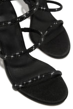 Load image into Gallery viewer, Sushmita Embellished Around The Ankle Coil Heels - Black
