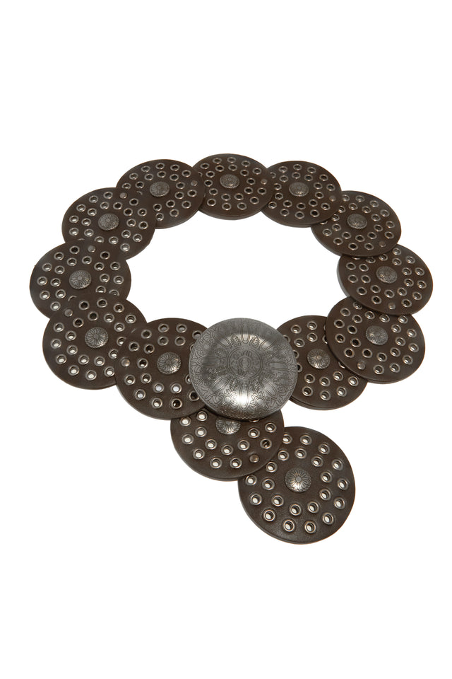 Load image into Gallery viewer, Amyria Chunky Statement Belt - Brown Silver
