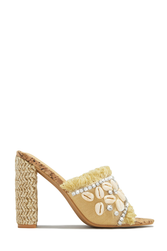 Load image into Gallery viewer, Natural Single Sole Chunky Heels
