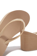 Load image into Gallery viewer, Lizzie Platform Thong Sandals - Nude
