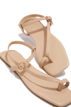 Load image into Gallery viewer, Monet Flat Strappy Sandals - Nude
