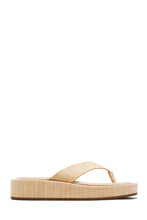 Load image into Gallery viewer, Marysol Platform Wedge Sandals - Raffia
