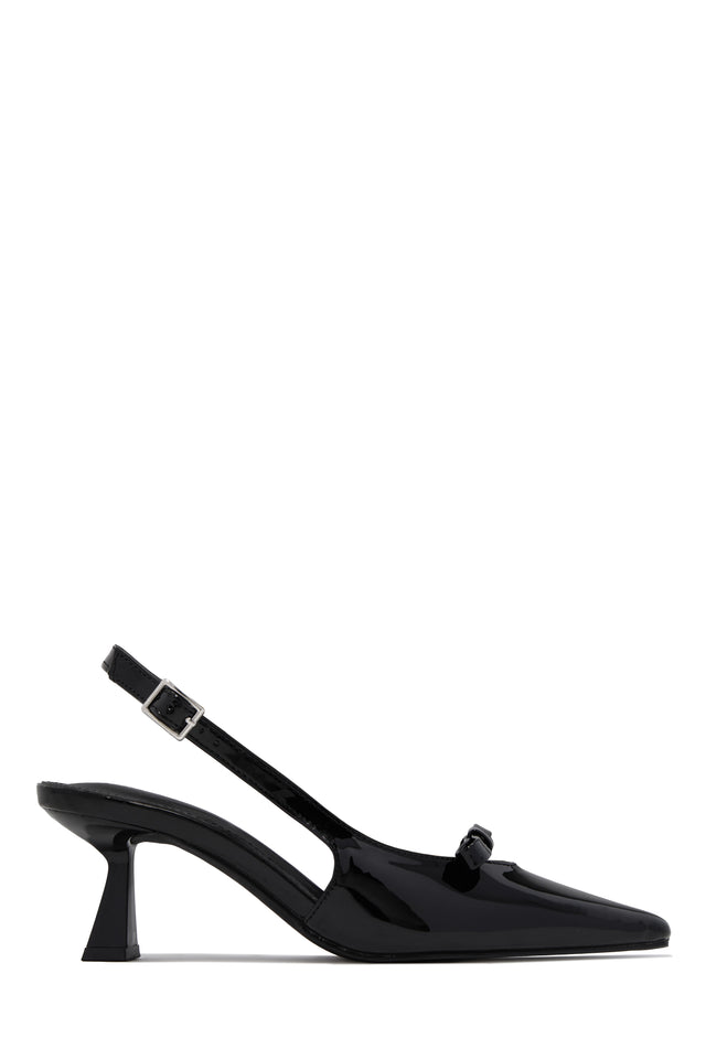 Load image into Gallery viewer, Amaya Slingback Mid Heel Pumps - Black
