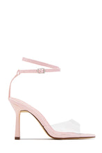 Load image into Gallery viewer, Rosalia Clear Strap Stiletto Heels – Pink
